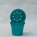 Macetero Redondo Plástico Rígido Liso N17 Turqueza